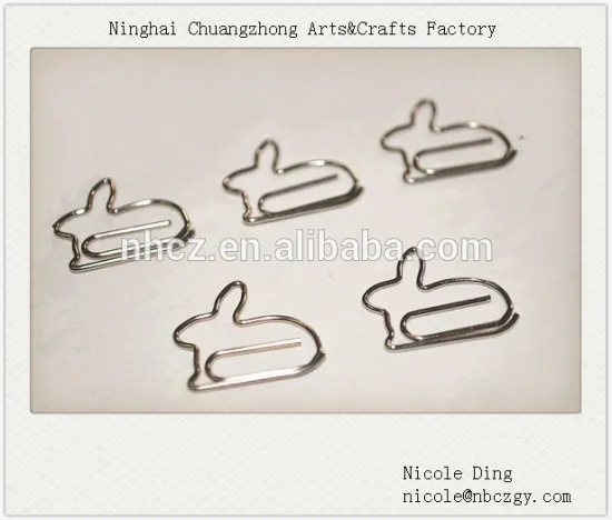 Rabbit Metal Paper Clips,Cotton Tail Paper Clips