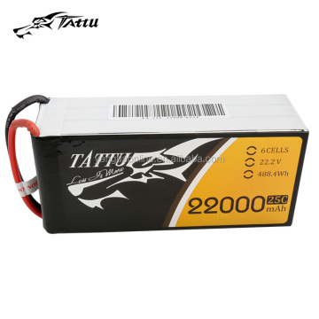 Battery for Drone Agricultural Gens 22000mAh 6S 25C 22.2V Tattu lipo Pack rechargeable battery