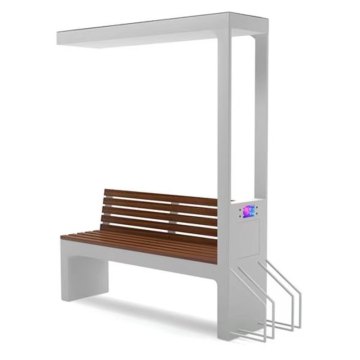 Banc solaire de meubles de parc