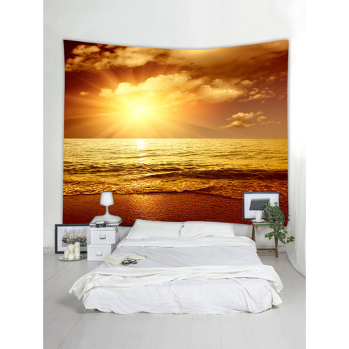 Tapestry Wall Hanging Sea Wave Beach Series Tapestry Sunrise Dusk Tapestry for Bedroom Home Dorm Decor