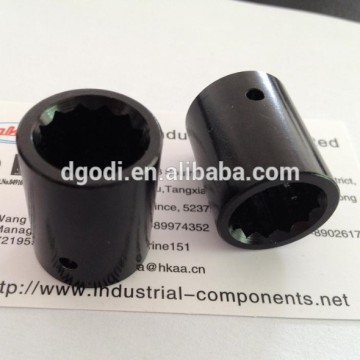 black oxide steel quick coupler, cnc precision turning parts, steel part