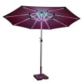 Lâmpada solar ao ar livre guarda -chuva do meio