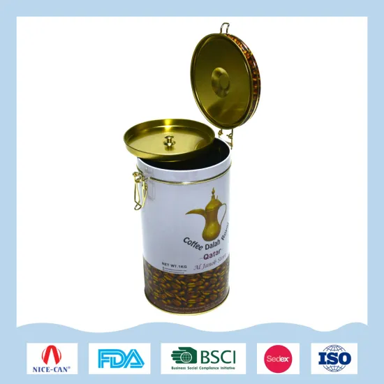 Storage Containers With Metal Locker For Coffee Bean Tin Can
