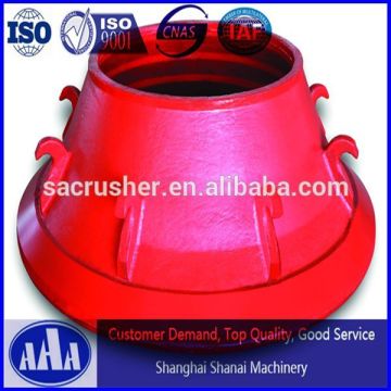 High manganese cone crusher Bowl liner parts, bowl liner concave and mantle parts for cone crusher