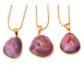 Agate Naturelle Pendentif Cristal Drusy Cave