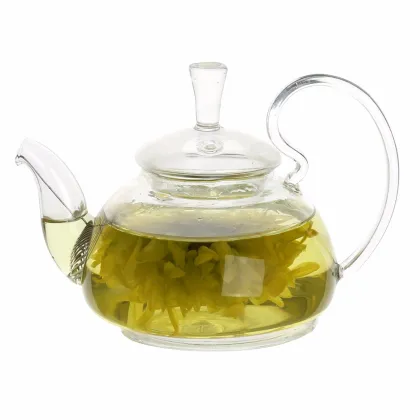 manufacturer china promotion gift OEM pyrex glass teapot