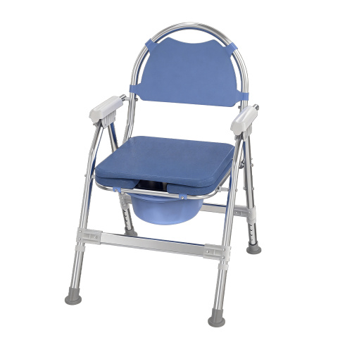 كرسي مرحاض بإطار مقوى مع مقعد مضاد للانزلاق