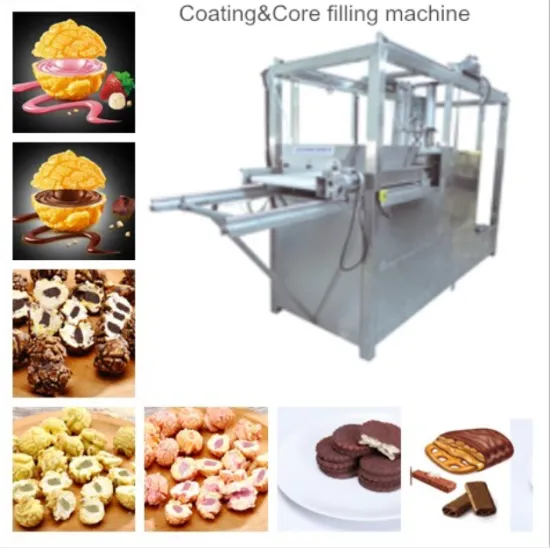 Coating and core filling popcorn machine