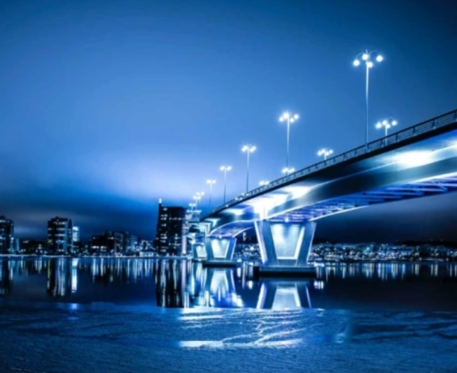 Aluminium Bridge and Light Pole