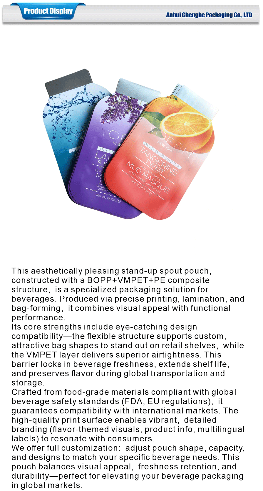 self standing spout bag for beverages