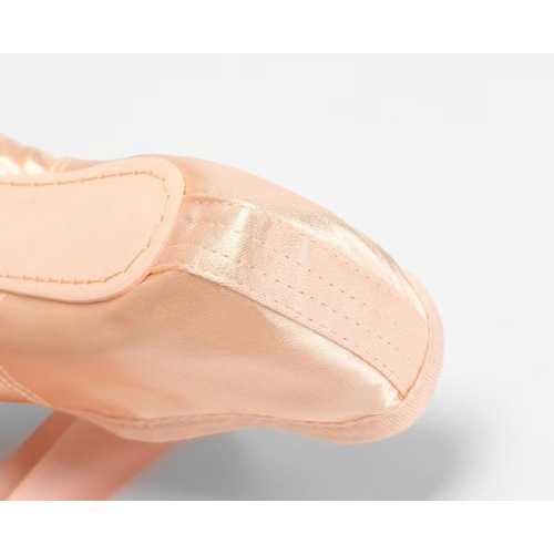 Satin vamp ballet shoes
