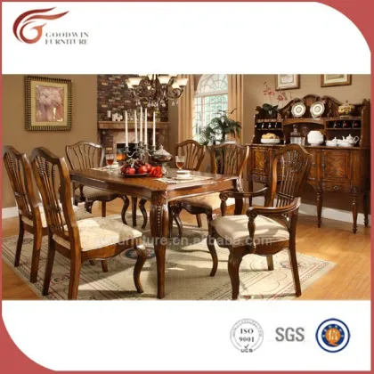 Royal hand carved antique wooden dining room sets A15