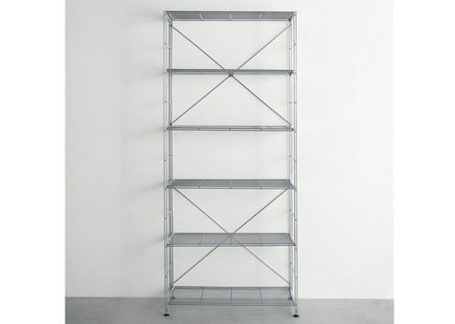 6 Shelf Product Metal Display Stands Racks For Pharmacy / Grocery