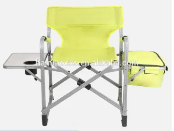 Cheap aluminum foldable directors chair with folding side table