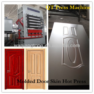 5 layers door skin melamine hot press machine/HDF veneering moulding door skin