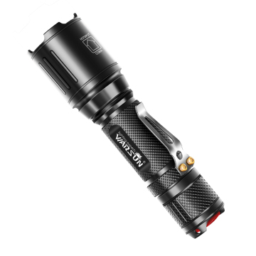 Warsun A300 400lm draagbare LED -zaklamp met aluminium legeringsconstructie en IP56 waterdichte beoordeling, inclusief Carry Clip