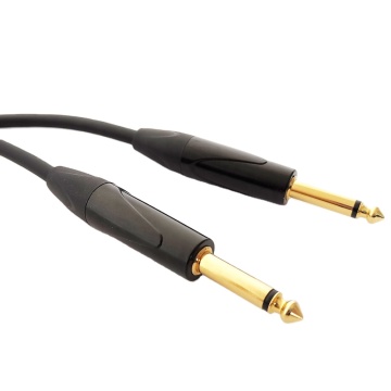 6.35mm TS Gold Plated Plugs Instrument Guitar Audio Cable