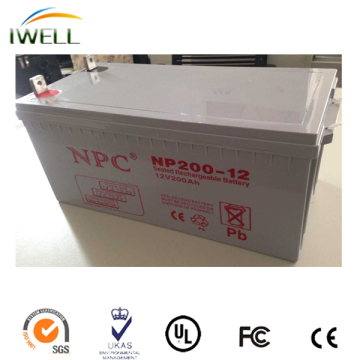 Rechargeable lead acid SMF type 12v 200ah Deep Cycle Battery for solar systems
