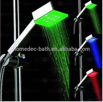 New Design Fashion Chrome ABS Color Changing Hand LED Massage Shower Head