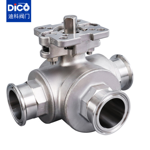 clamp type 3 way ball valve