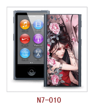 Arte foto 3d caso uso per Ipod Nano 7, pc cassa rivestita in gomma, più colori disponibili