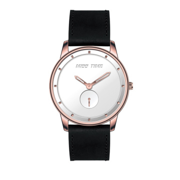 top brands steel genuine leather straps men quartz watch