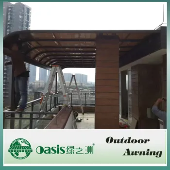Casual terrace garden green awnings