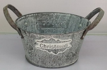 Metal pattern binaural bucket