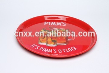 PP/PS Plastic round snack serving tray/anti-skid anti-slip tray/