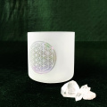 Q`re flower of life crystal singing bowl