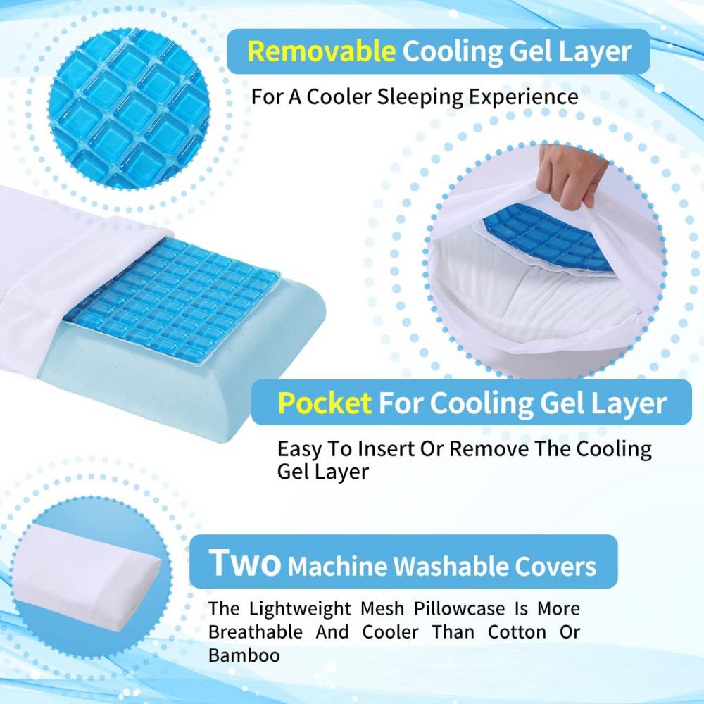 Cooling Gel Memory Foam Pillow 3 Jpg