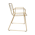 Cadeira de arame de boa qualidade em ouro para venda cadeira de bar