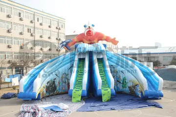 customized lake inflatable water slide for sale