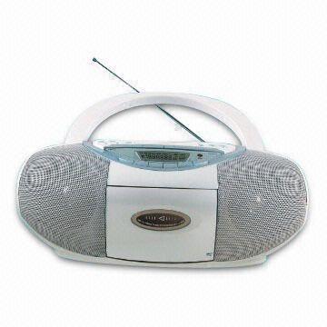 7-in-1 Boombox Player (Radio Cassette Recorder/CD/VCD/MP3/Video Games/Karaoke) with Surround Effect