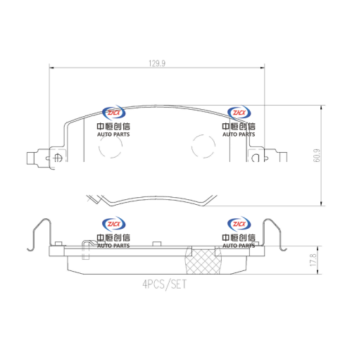 P 25010 N এর জন্য সামনের ব্রেক প্যাড