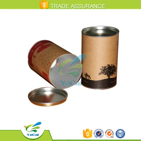 Factory machine made paper box beverage round gift tin box for cocoa
