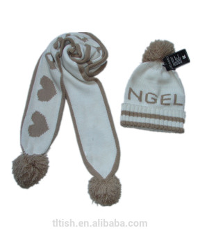 High quality new style low price korean fashion hats scarfs for kids