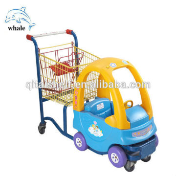 Kids Metel plastic supermarket shopping cart for children