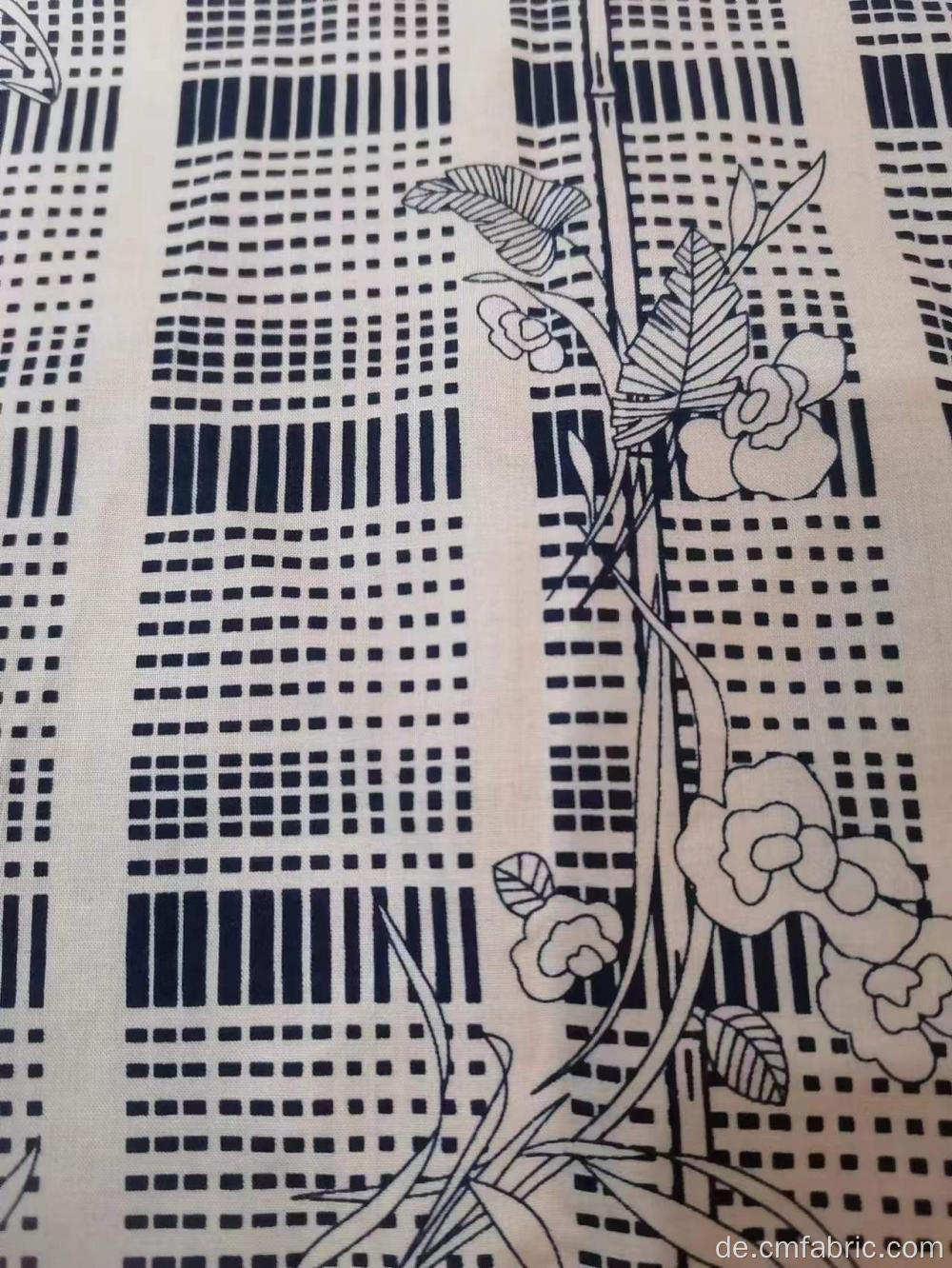 60er Jahre Hochdichte Baumwoll -Popel -gedruckter Stoff für den Menschen