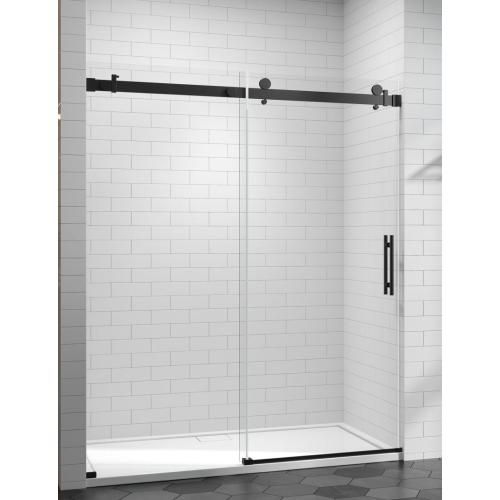 polished chrome sliding shower door