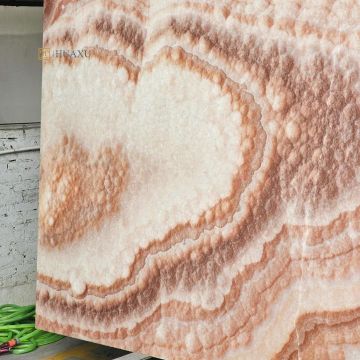 Huaxu Luxurious Rare Custom Shape Onyx Slab
