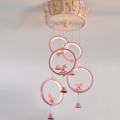 Lámpara de niños con anillo colgante de LED rosa para niños