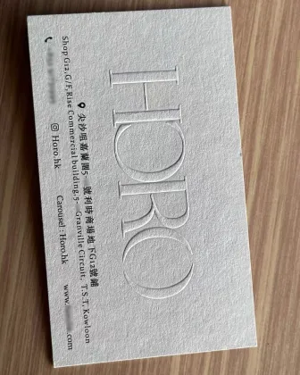 Eco-Friendly Handmade Cotton Paper Fancl Business Cards with Embossed Logo