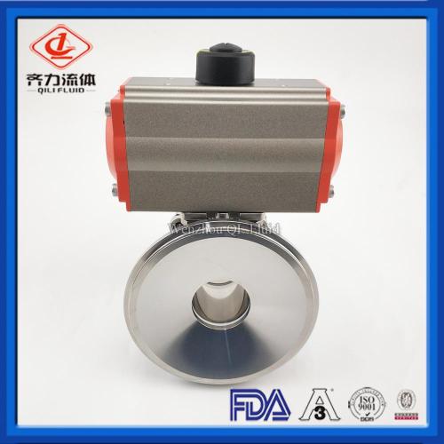 Pneumatic tank bottom ball valves