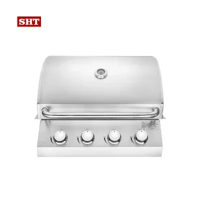 Outdoor Kitchen Restaurant Stainless Steel 4 Burner Built in Gas BBQ Grill on Sale