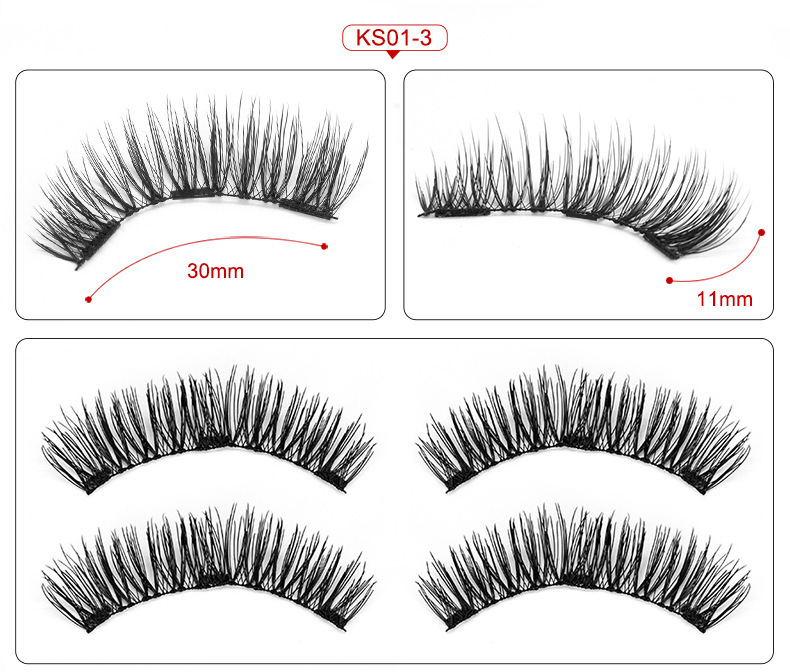 3D best magnetic eyelashes BLACK THREE magnet