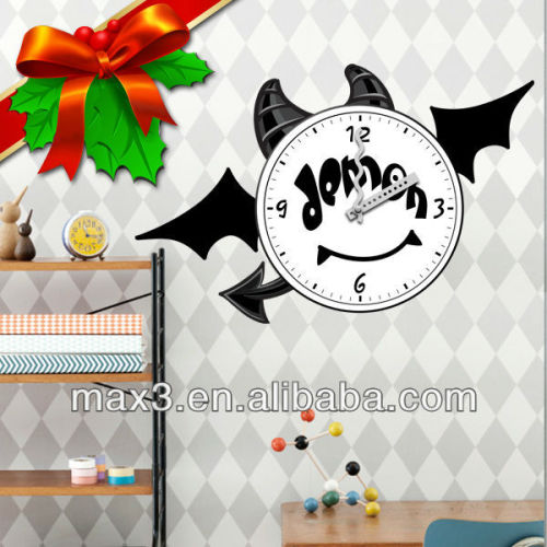 25A057 New Design DIY Wall Sticker Clock for Christmas Decoration