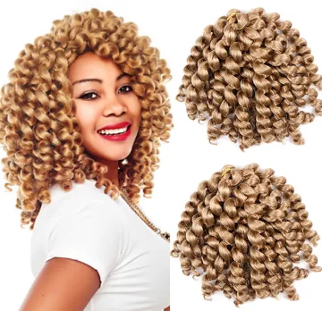 Wholesale Price Wand Curl Twist Crochet Hair Synthetic Braiding Hair Extension Bouncy Spring Twist