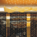 Suspension de lustre à led de hall d&#39;hôtel en or