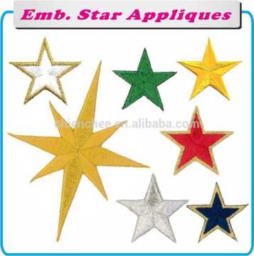 Embroidery Appliques - Self Adhesive Colorful Stars for Christmas Ornament (Patch/Emblem/Badge/Label/Crest/Insignia)